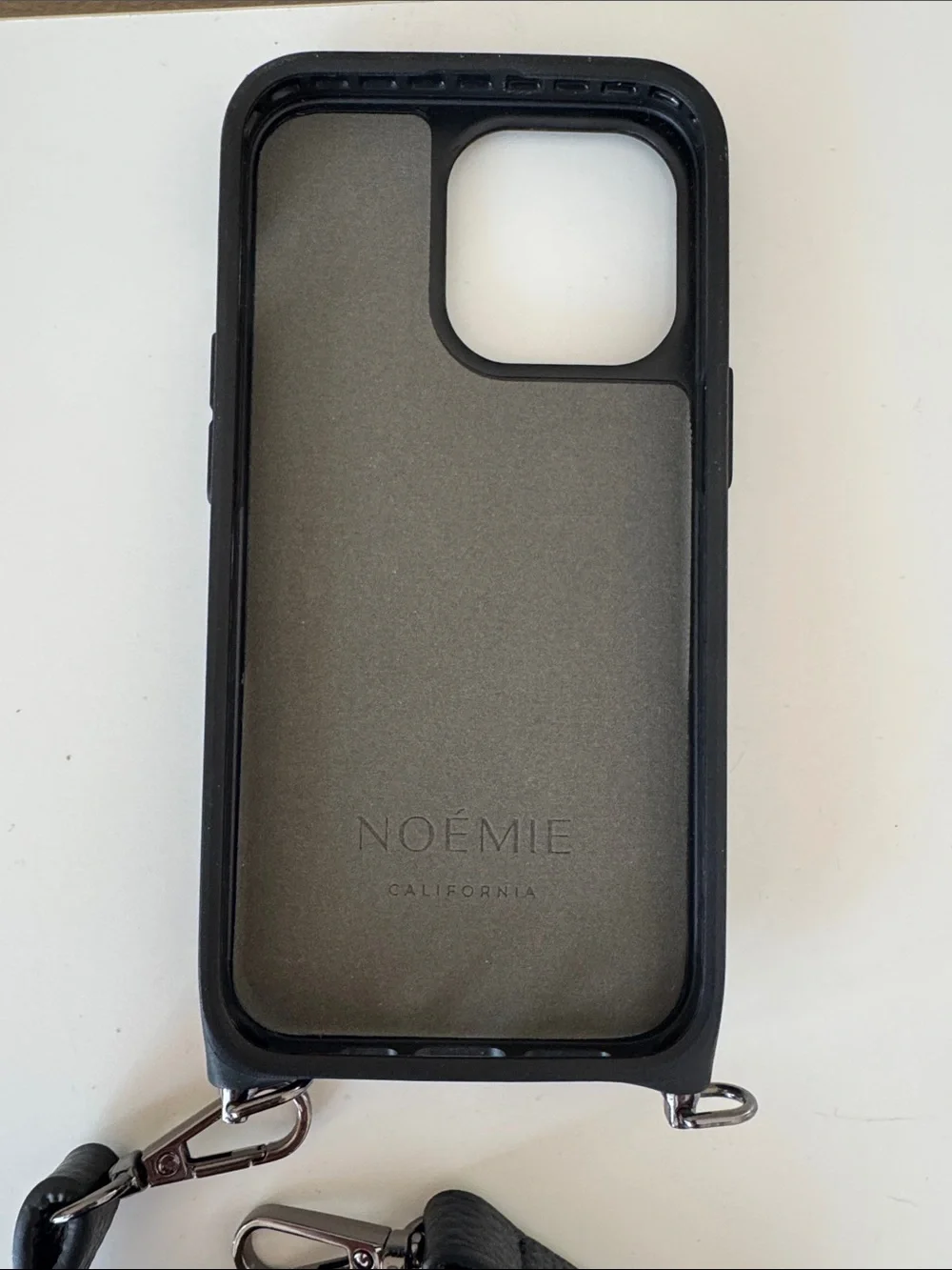 Noemi’s Black Napa Leather Crossbody & Wallet Phone Case with Strap 13 Pro